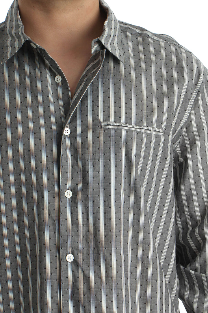Camisa John Varvatos morado, vista lateral – ClosetRehab
