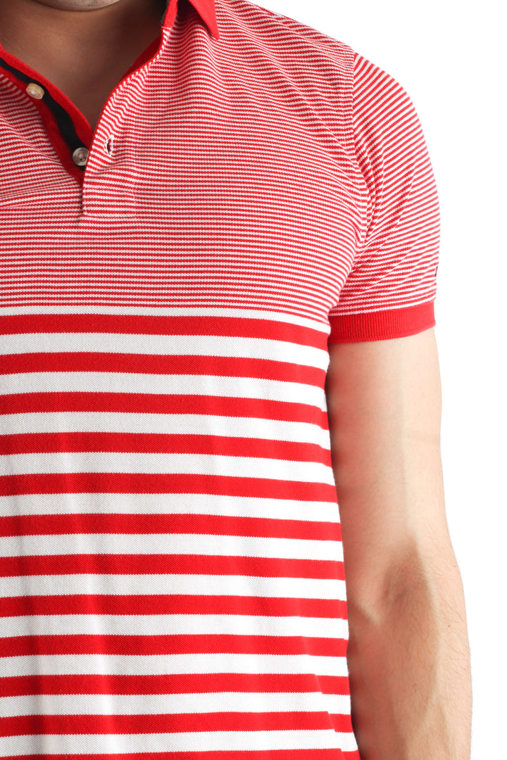 Polo Tommy Hilfiger rojo, vista lateral – ClosetRehab