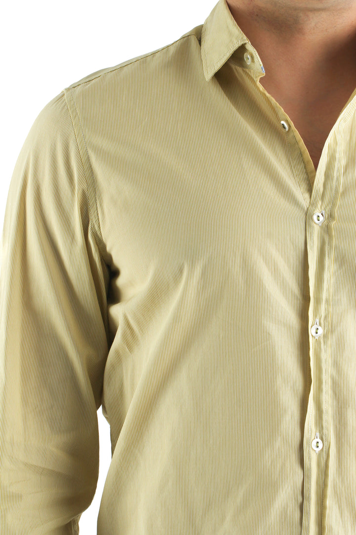 Camisa BOSS Hugo Boss beige, vista lateral – ClosetRehab