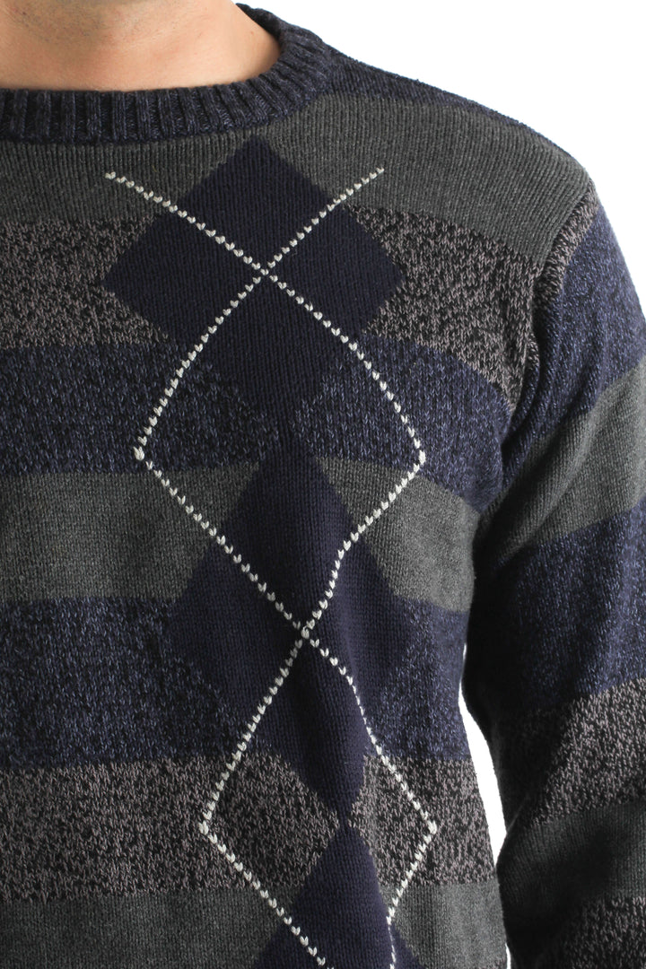 Suéter Oscar de la Renta azul, vista lateral – ClosetRehab