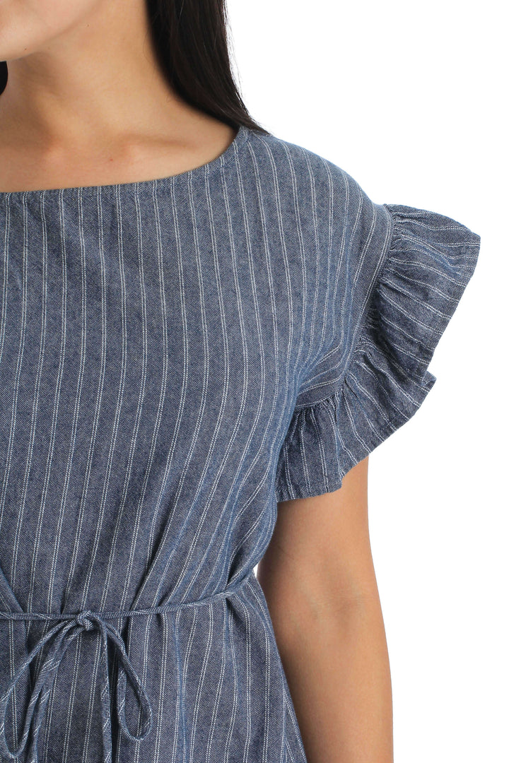 Vestido BP. azul, vista lateral – ClosetRehab
