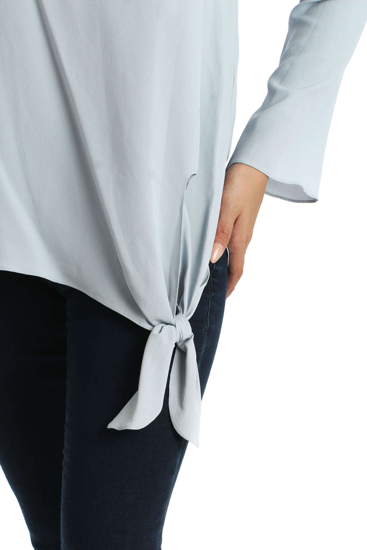 Blusa Ambrosi azul, vista lateral – ClosetRehab
