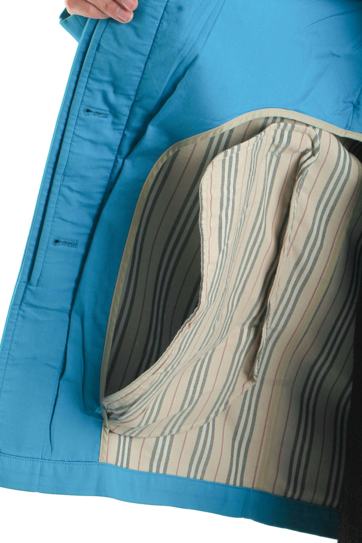 Chamarra Burberry azul, vista lateral – ClosetRehab