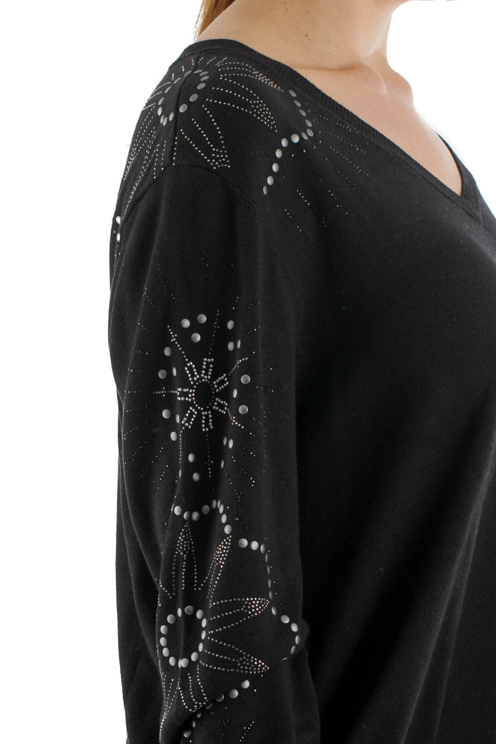 Suéter Desigual negro, vista lateral – ClosetRehab