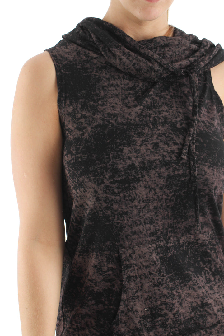Blusa Threads 4 Thought café y negro, vista lateral – ClosetRehab
