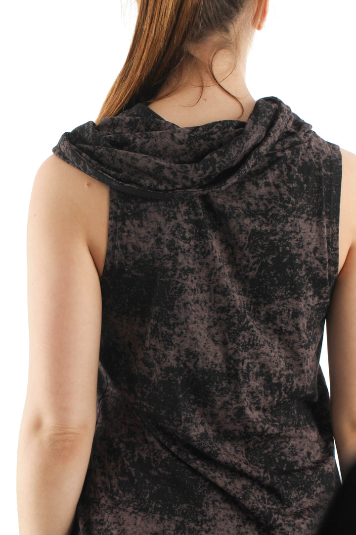 Blusa Threads 4 Thought café y negro, detalle – ClosetRehab