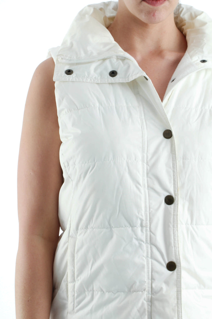 Chaleco Old Navy blanco, vista lateral – ClosetRehab