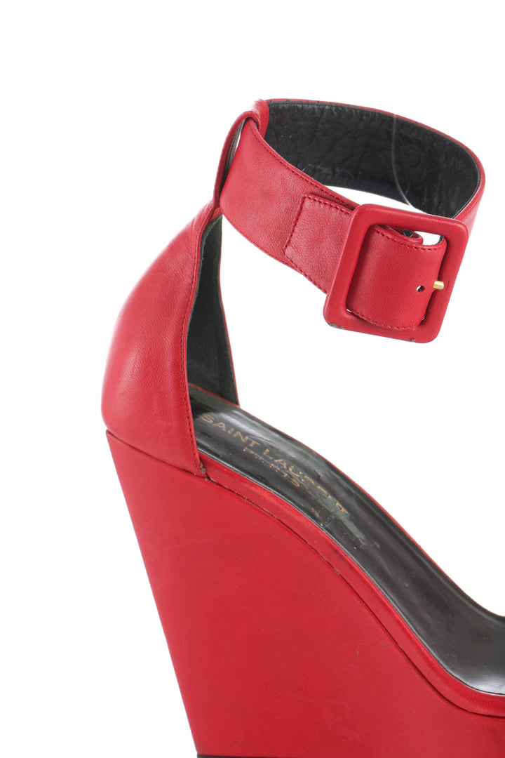 Zapato Saint Laurent rojo, detalle 10 – ClosetRehab