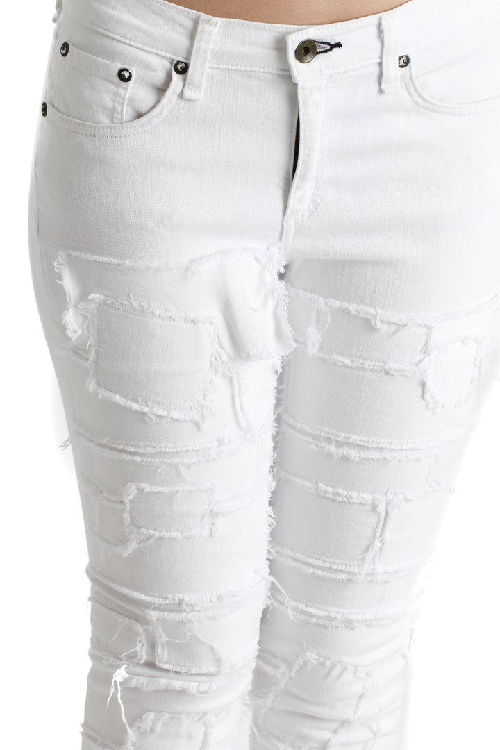 Jeans Rag & Bone blanco, vista lateral – ClosetRehab