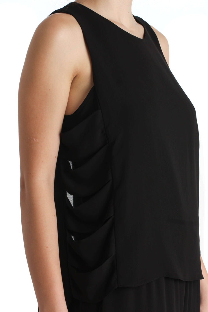 Jumpsuit BCBG Maxazria negro, vista lateral – ClosetRehab