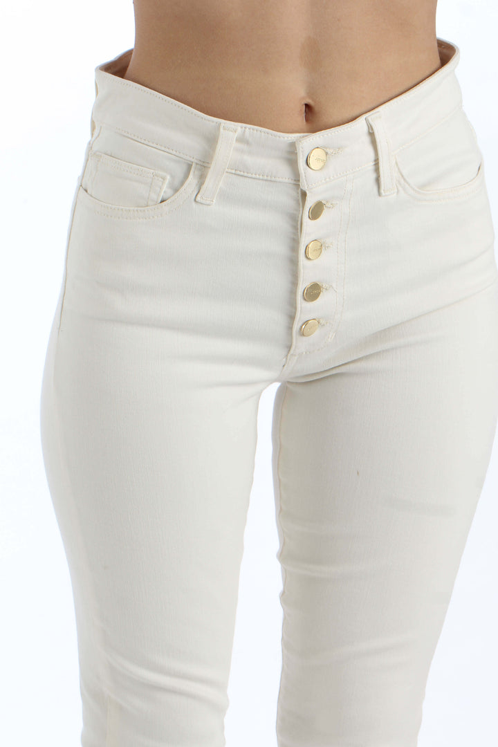 Jeans Joe's Jeans blanco, vista lateral – ClosetRehab