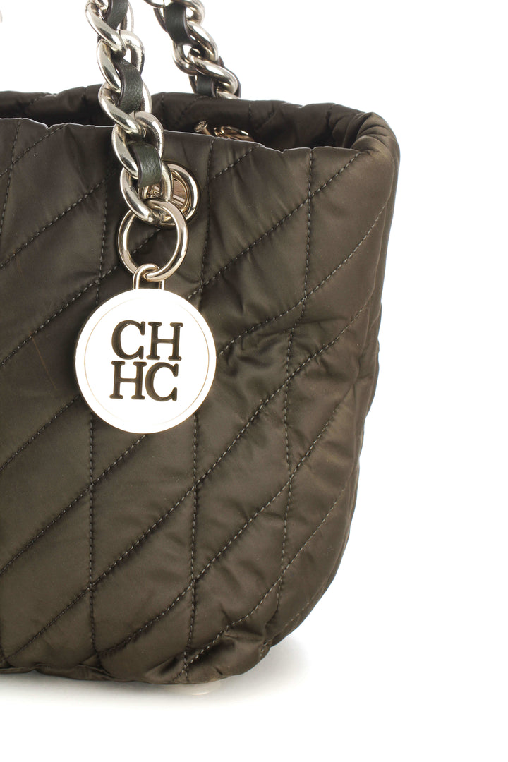 Bolsa Carolina Herrera verde, detalle 8 – ClosetRehab