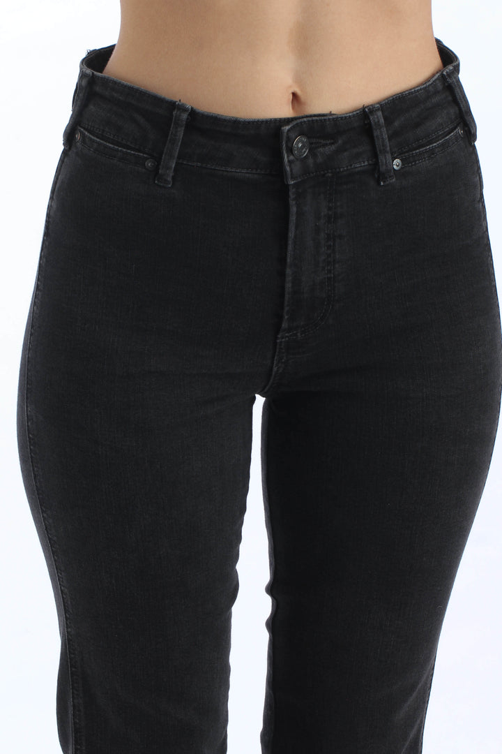 Jeans Paige negro, vista lateral – ClosetRehab