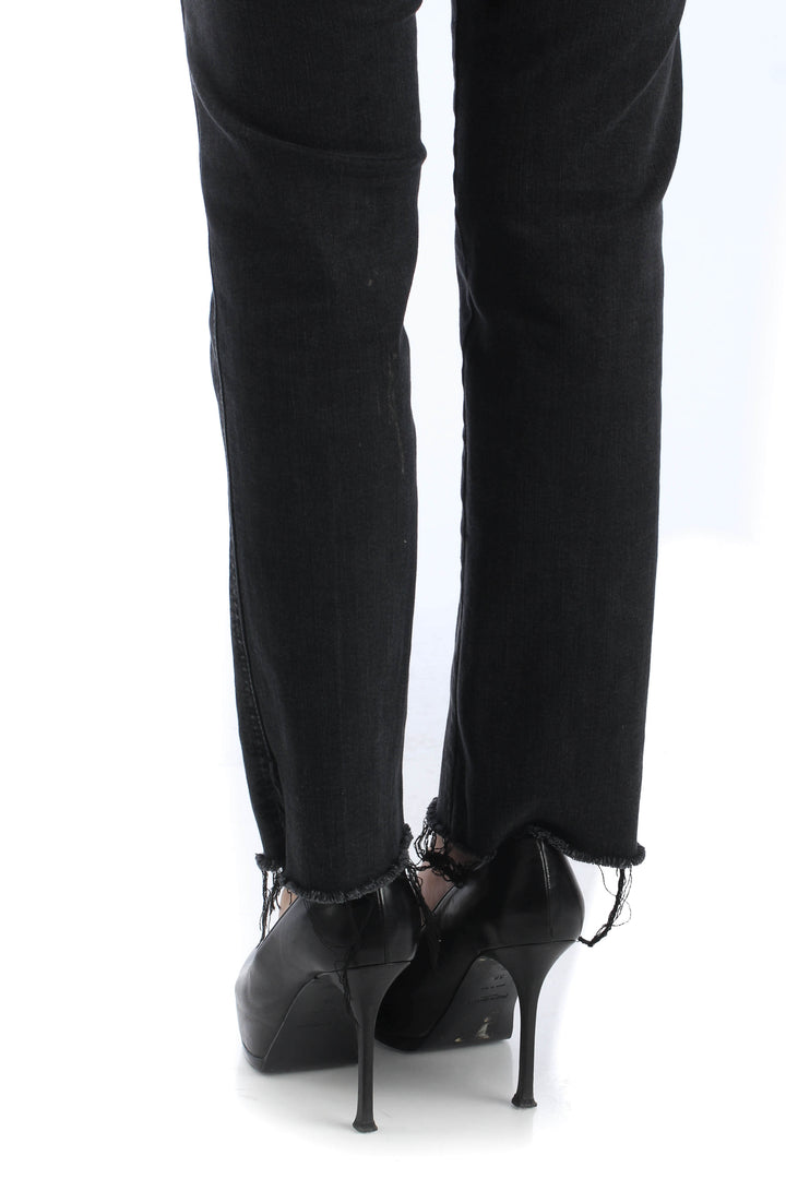 Jeans Paige negro, detalle – ClosetRehab