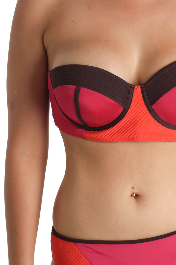 Traje de baño Zingara rosa, vista lateral – ClosetRehab