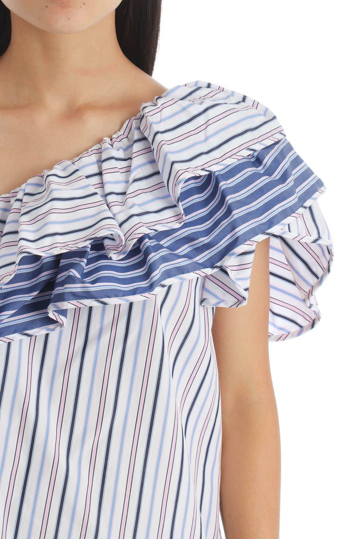 Blusa Parker azul, vista lateral – ClosetRehab