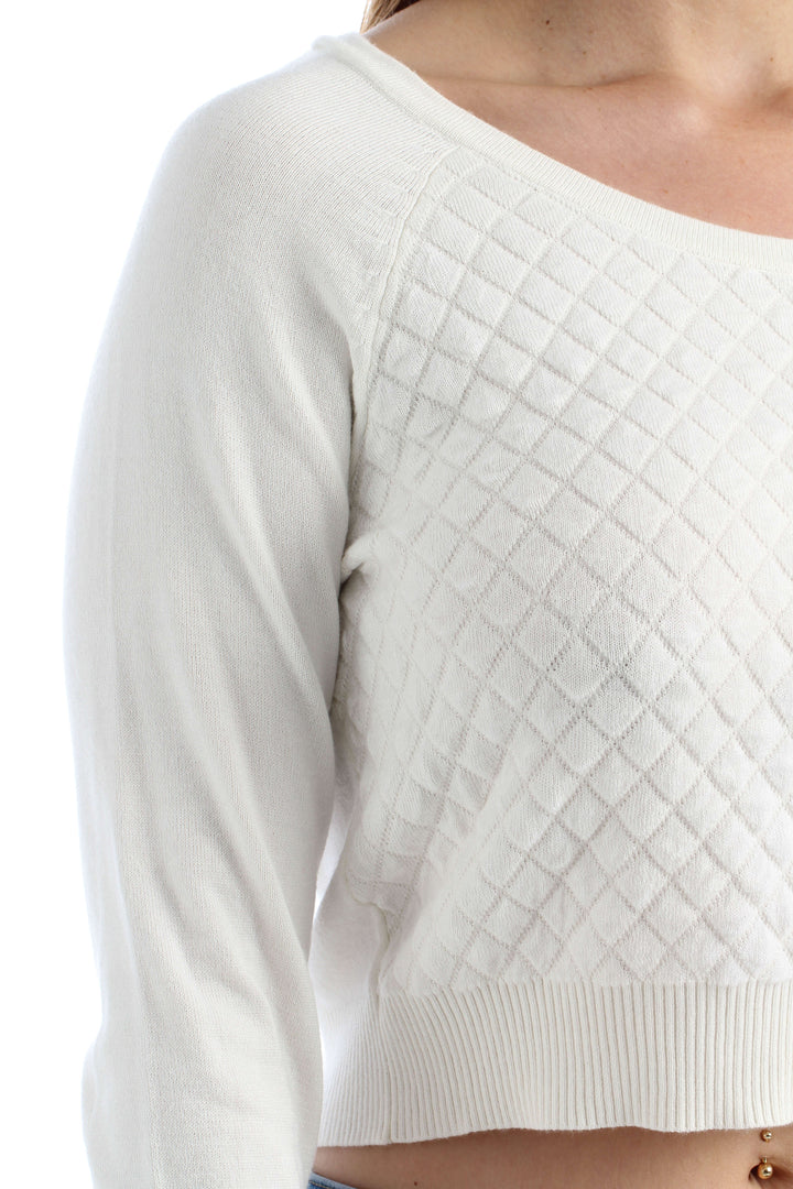 Blusa 2B Bebe blanco, vista lateral – ClosetRehab