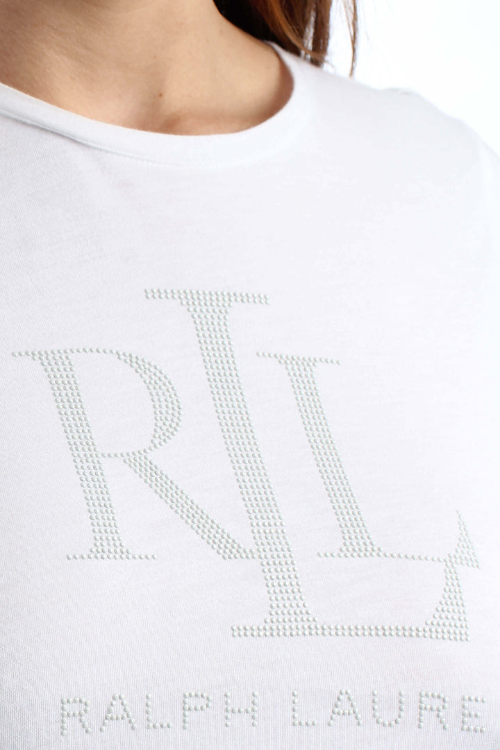 Blusa Lauren Ralph Lauren blanco, vista lateral – ClosetRehab