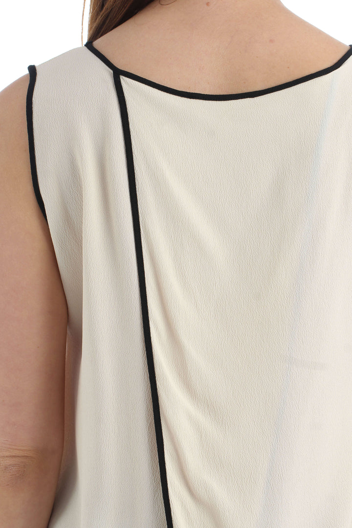 Blusa Ambrosi beige, detalle – ClosetRehab