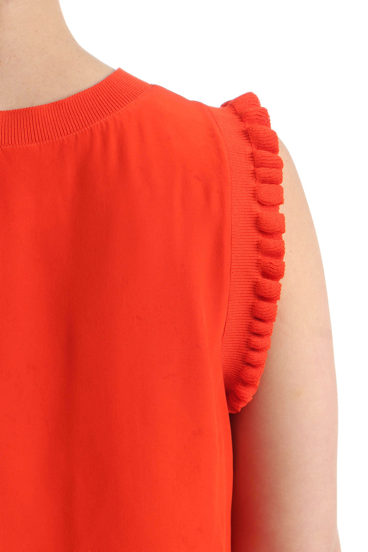 Blusa Cinq a Sept naranja, detalle – ClosetRehab
