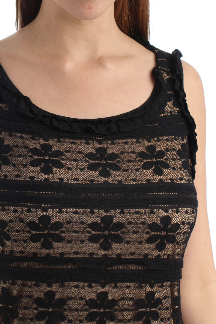 Vestido Max Studio negro, vista lateral – ClosetRehab