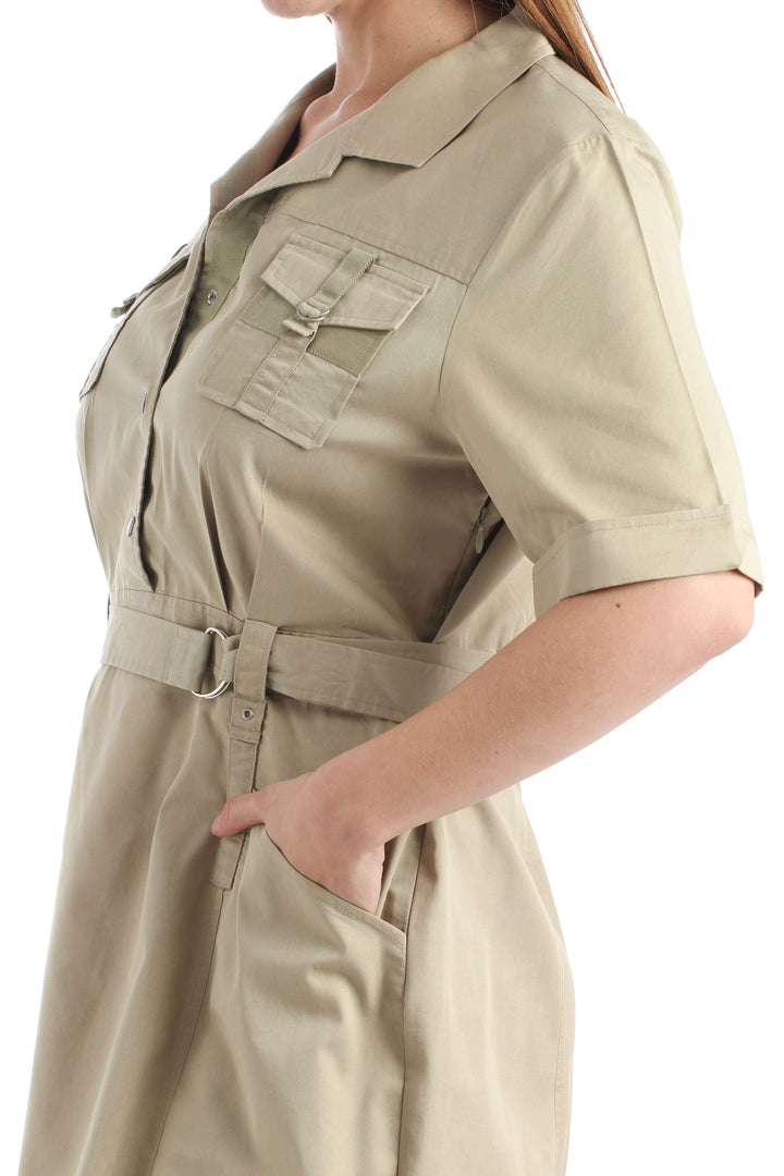 Vestido Elie Tahari café, detalle – ClosetRehab