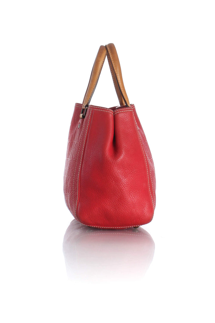 Bolsa Carolina Herrera rojo, vista lateral – ClosetRehab
