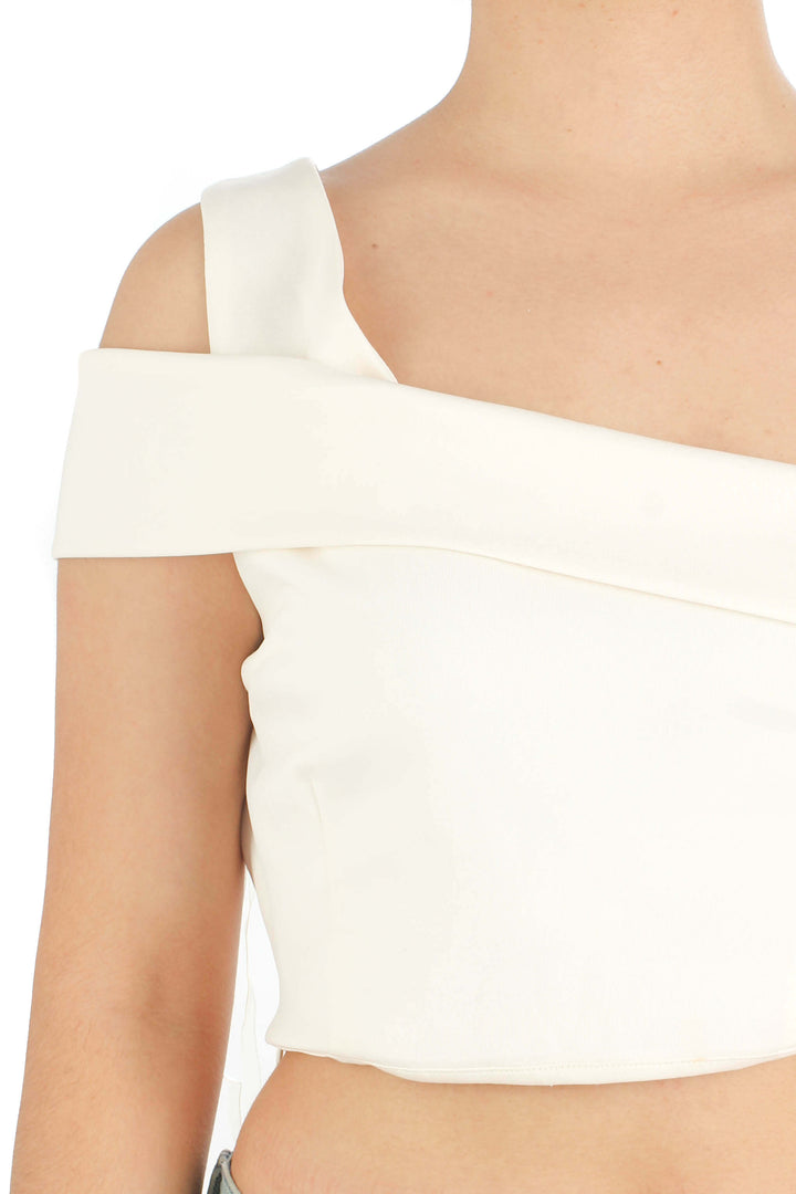 Blusa blanco, vista lateral – ClosetRehab