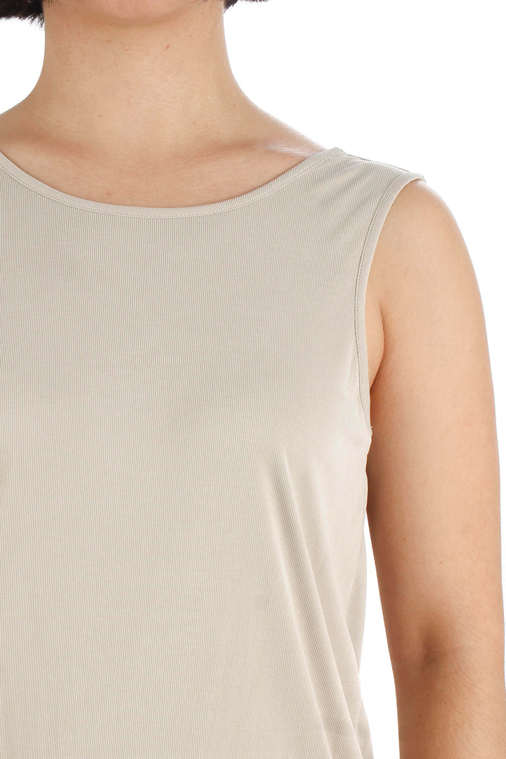 Blusa BCBG Maxazria café, vista lateral – ClosetRehab