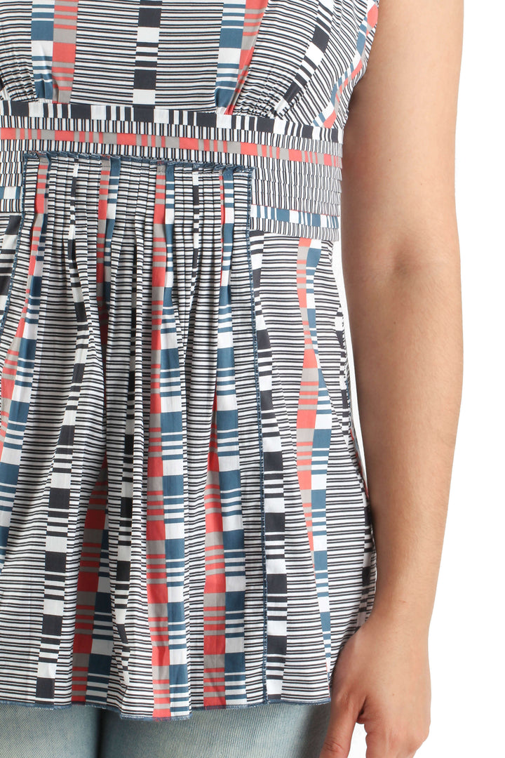 Blusa BCBG Maxazria azul, vista lateral – ClosetRehab