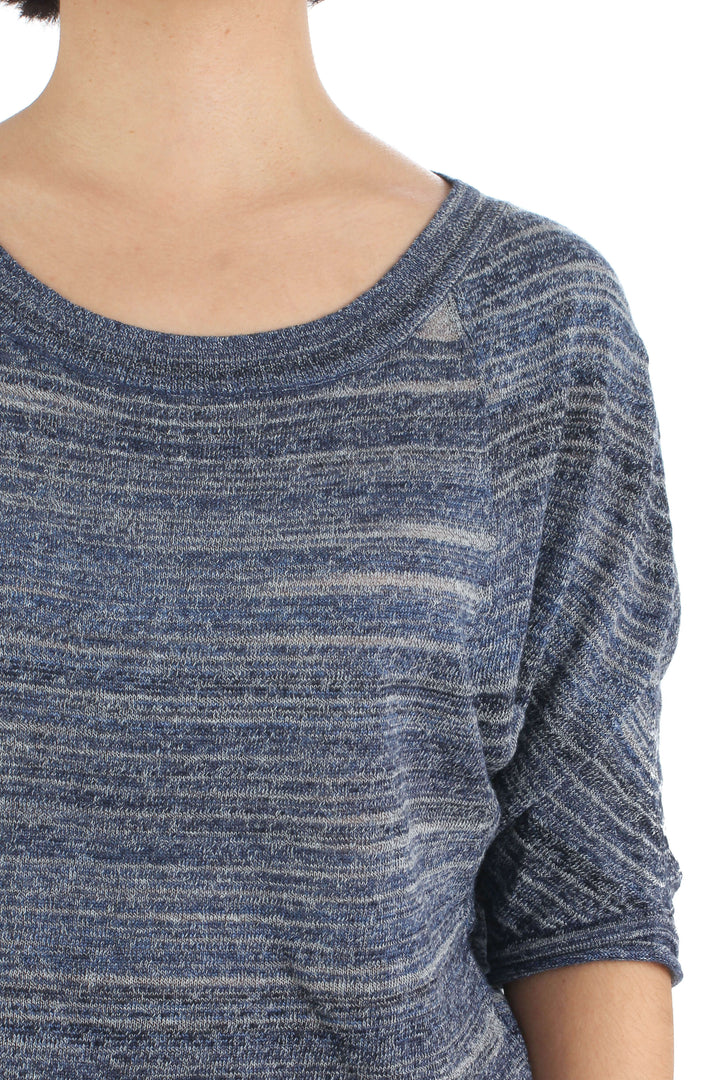 Blusa Ambrosi azul, vista lateral – ClosetRehab