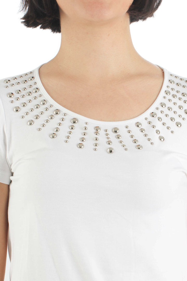 Blusa Ambrosi blanco, vista lateral – ClosetRehab