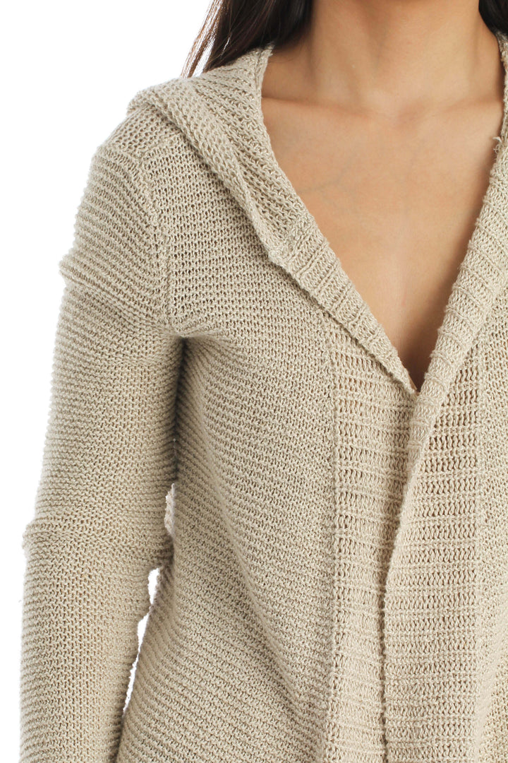 Suéter Eilen Fisher café, vista lateral – ClosetRehab