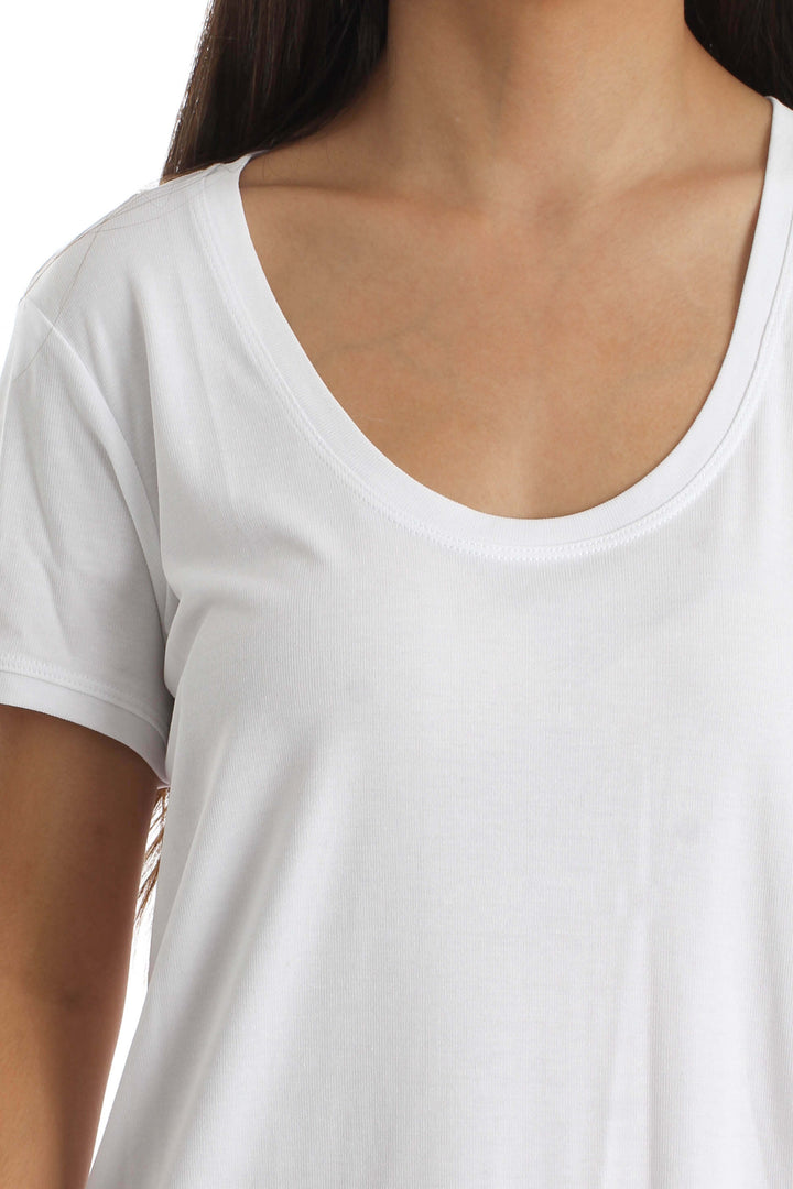 Blusa BCBG Maxazria blanco, vista lateral – ClosetRehab
