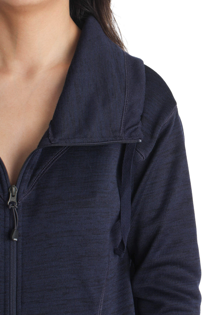 Chamarra Zella azul, vista lateral – ClosetRehab