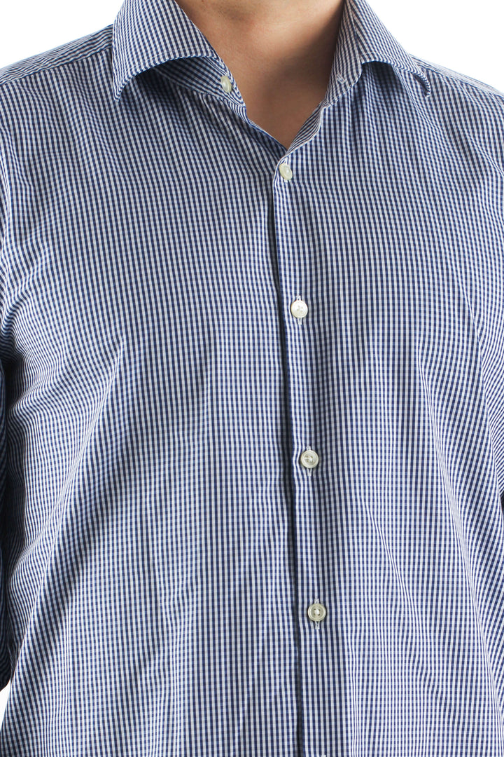 Camisa Boss Hugo Boss azul, detalle – ClosetRehab