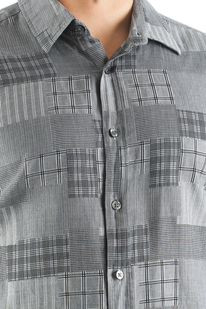 Camisa Boss Hugo Boss gris, vista lateral – ClosetRehab