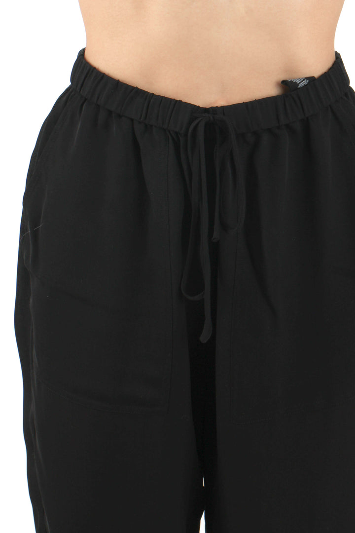 Pantalón Theory NWT negro, vista lateral – ClosetRehab