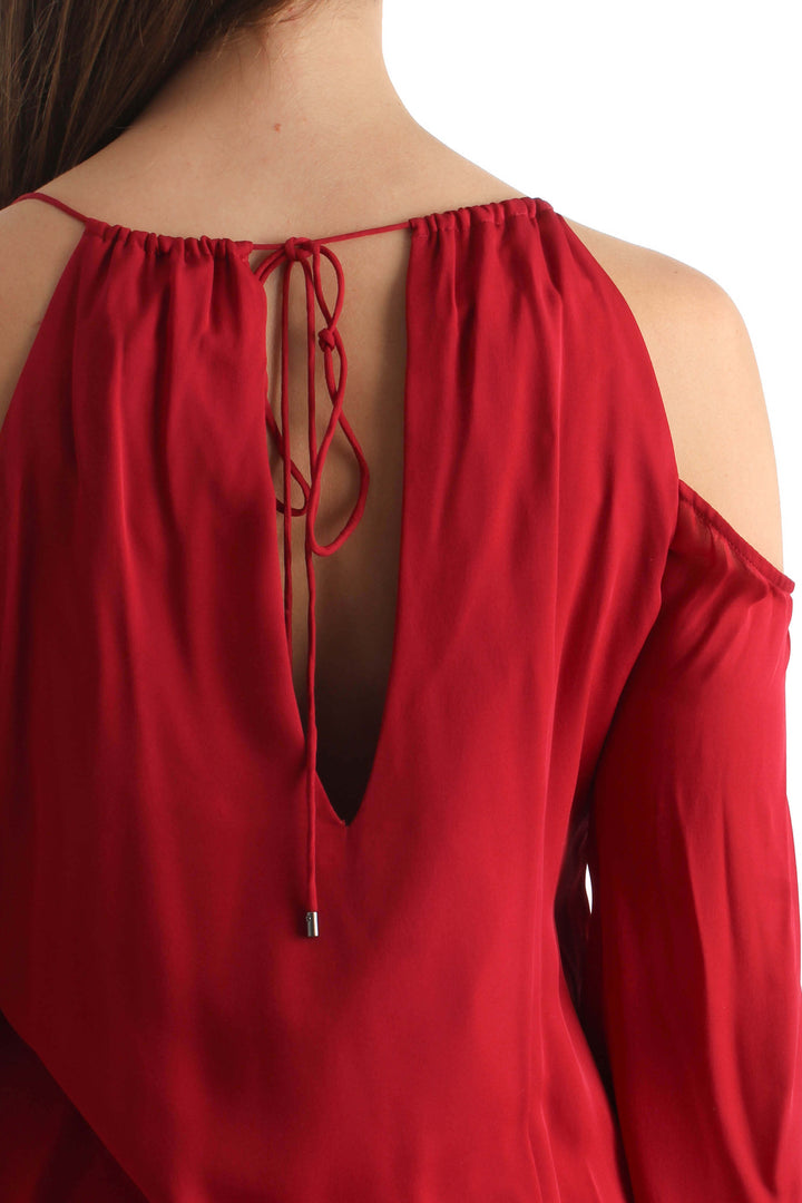 Blusa Haute Hippie rojo, detalle 5 – ClosetRehab