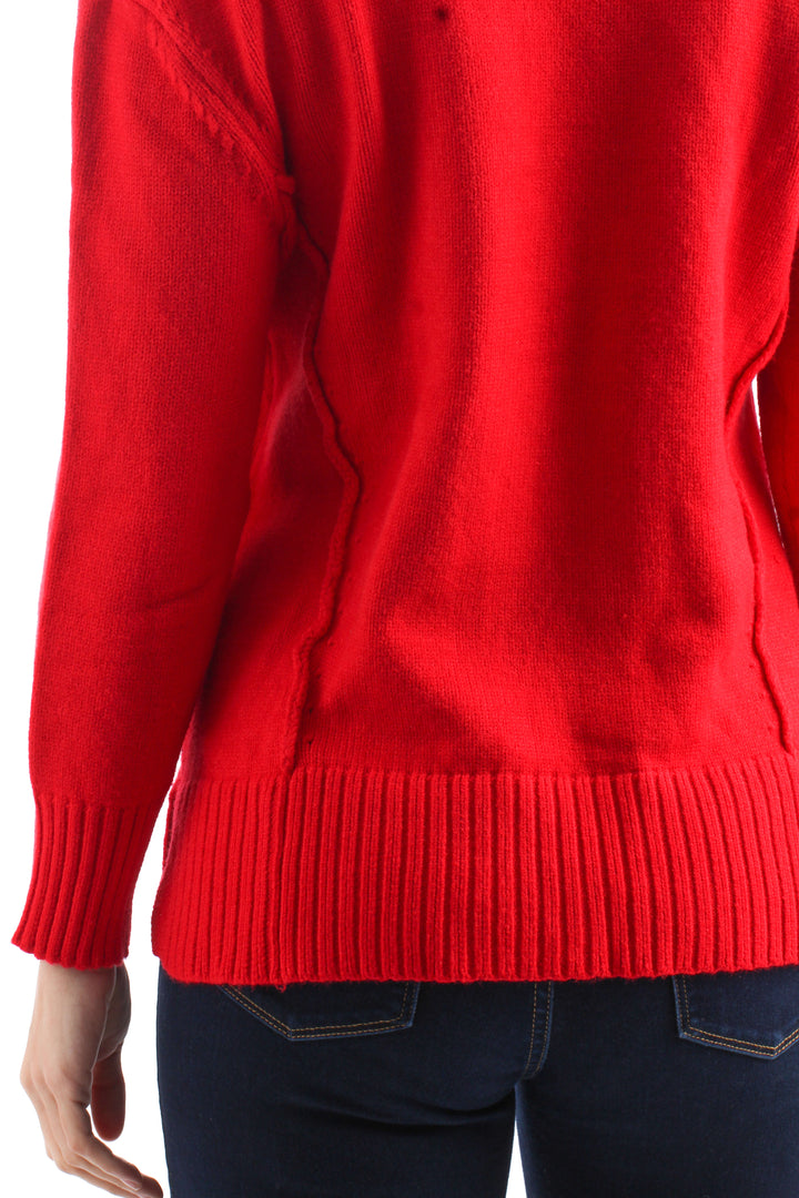 Suéter Metric rojo, vista lateral – ClosetRehab