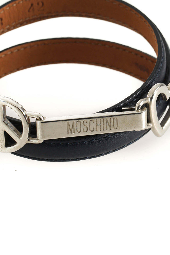 Cinturón Moschino azul, vista posterior – ClosetRehab