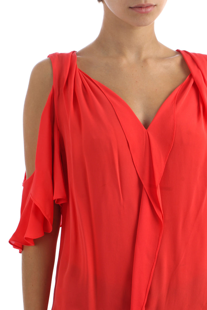 Blusa Kobi Halferin naranja, vista lateral – ClosetRehab