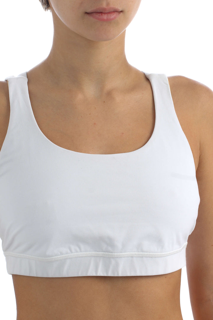 Blusa Lulu Lemon blanco, vista lateral – ClosetRehab