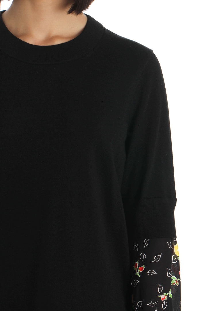 Blusa Veronica Beard negro, vista lateral – ClosetRehab