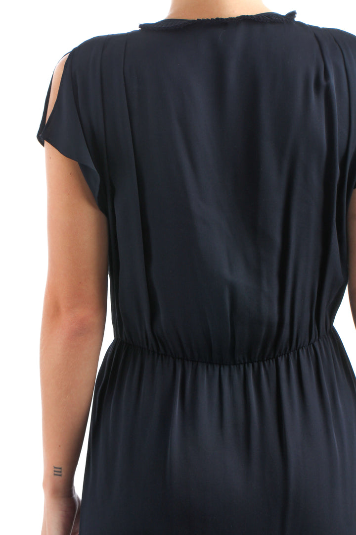 Vestido Diane Von Furstenberg negro, detalle – ClosetRehab