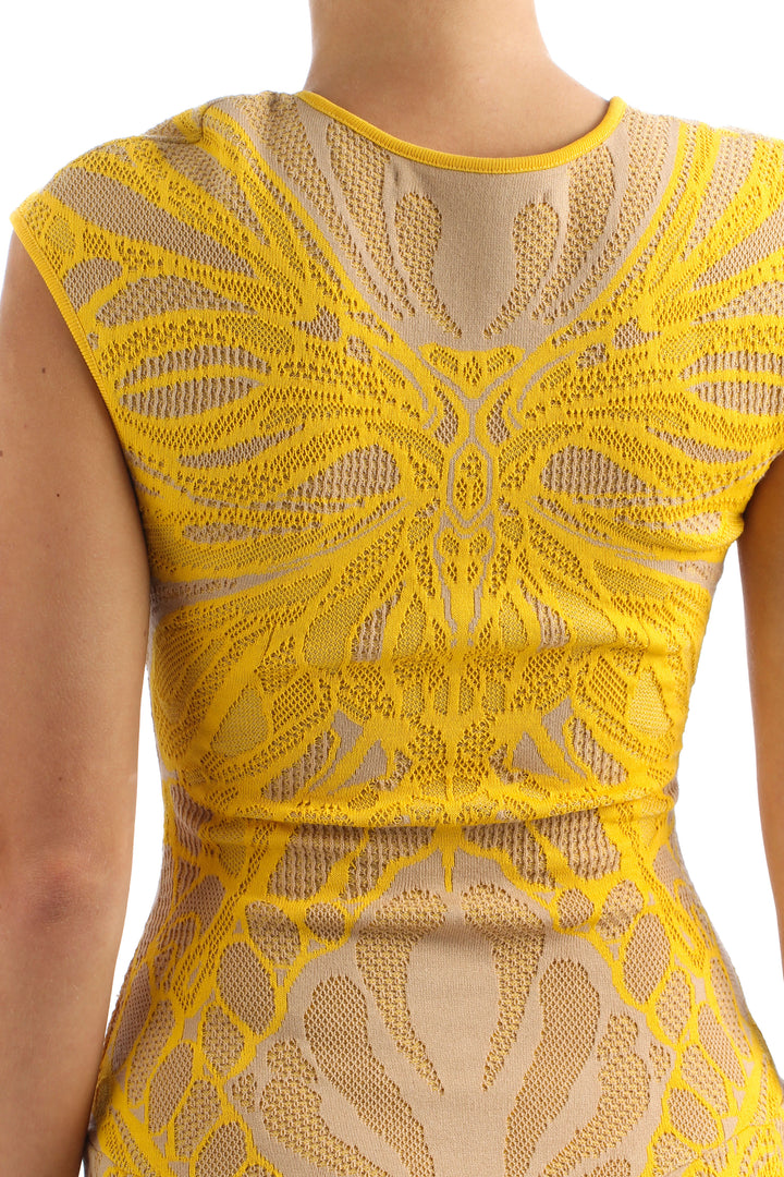 Vestido RVN amarillo, detalle 5 – ClosetRehab