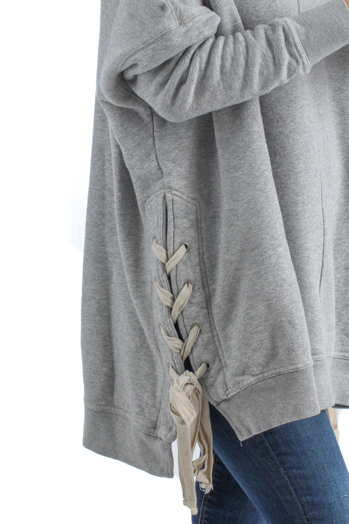 Suéter Free People gris, vista lateral – ClosetRehab