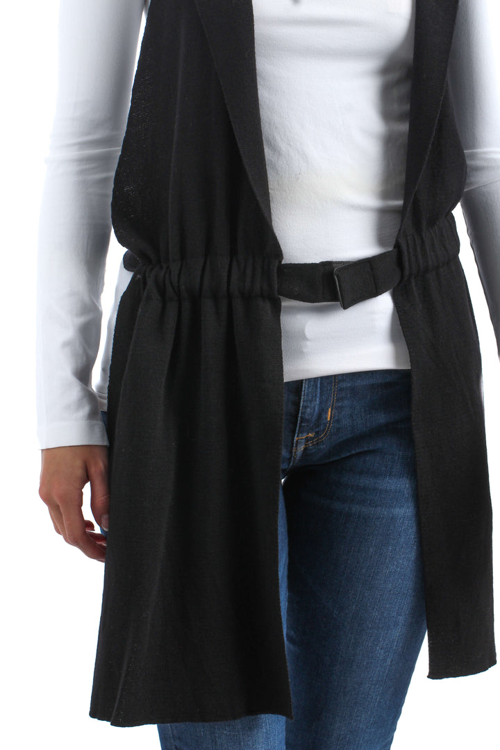 Abrigo negro, vista lateral – ClosetRehab