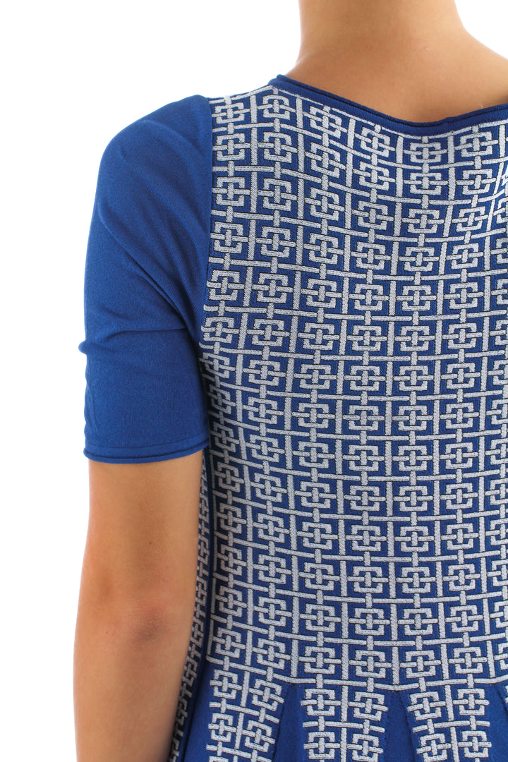 Vestido Ambrosi azul, detalle – ClosetRehab