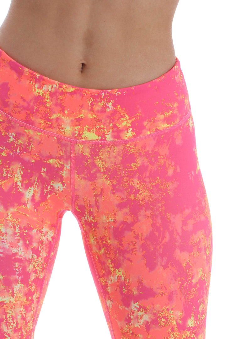 Pantalón Zella estampado y naranja, vista lateral – ClosetRehab